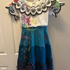 Disney Encanto (Mirabel) Floral Embroidered Off-Shoulder Dress